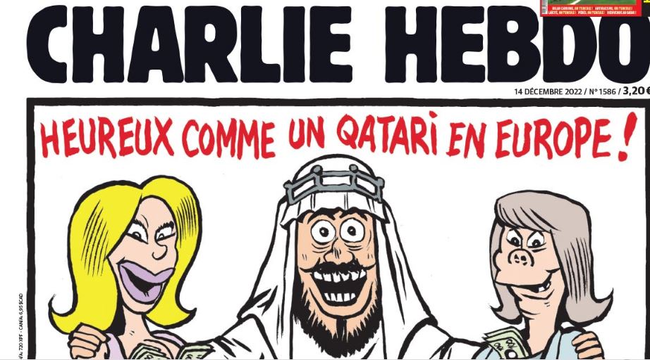 Charlie Hebdo: Το σκίτσο με αιχμηρό σχόλιο για το Qatar Gate και την Εύα Καϊλή