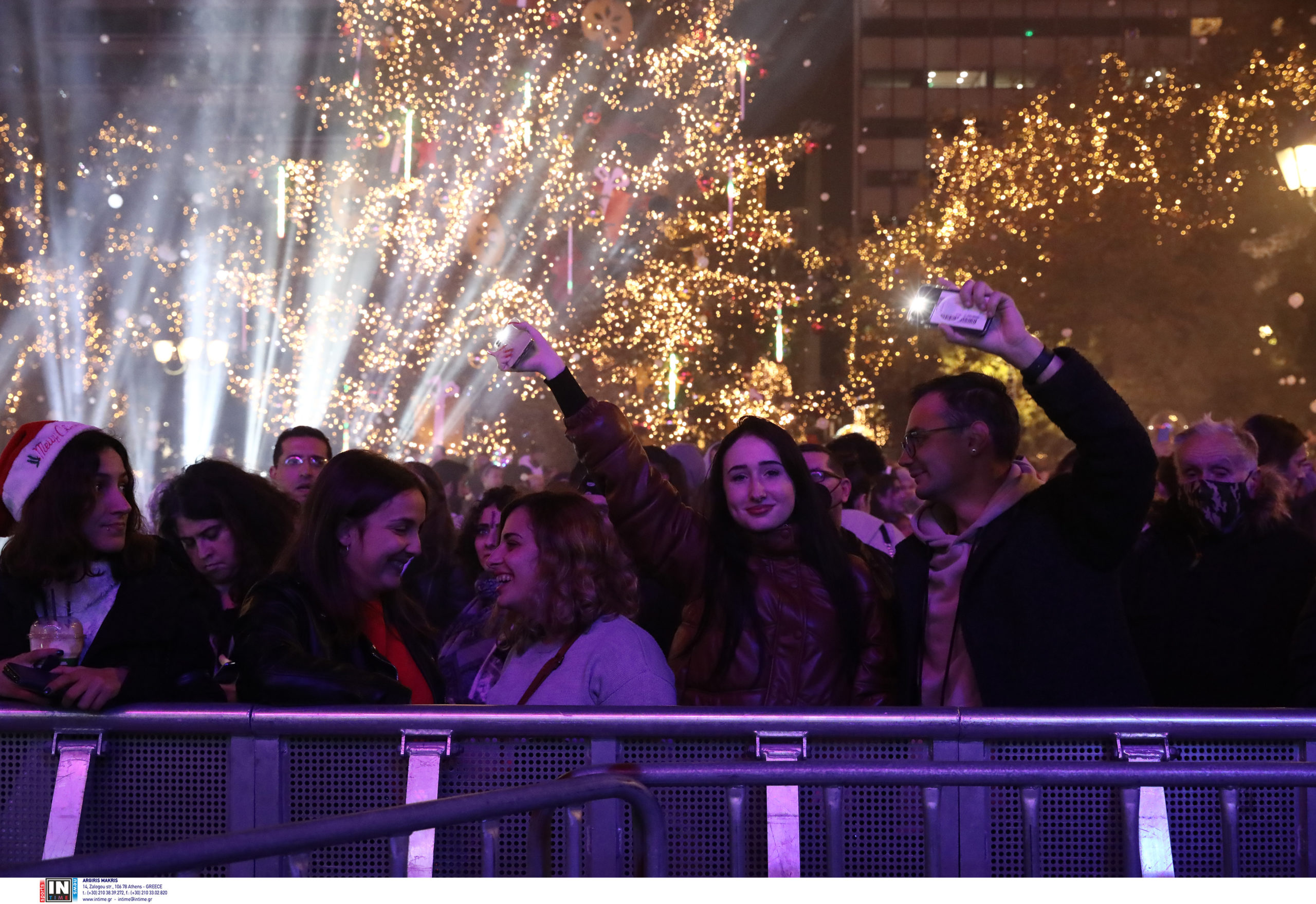 Φωταγώγηση χριστουγεννιάτικου δέντρου Αθήνα