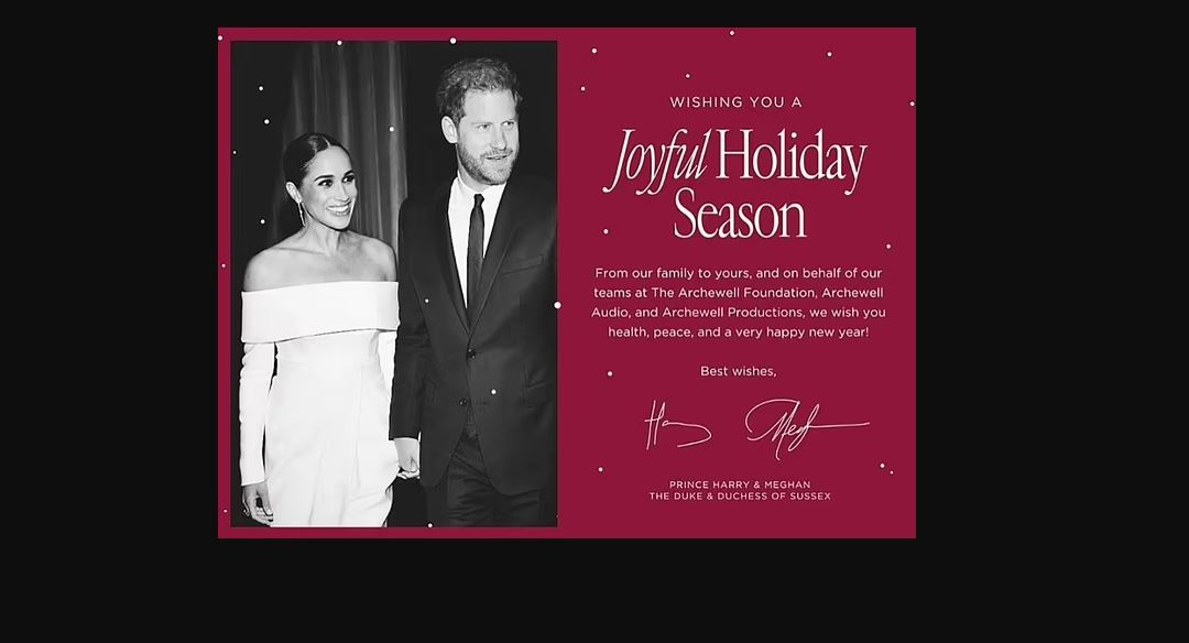 Η εορταστική ψηφιακή κάρτα του Χάρι και της Μέγκαν – Ξέχασαν να… αναφερθούν στα Χριστούγεννα