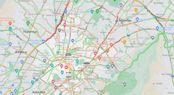 κίνηση στην Αθήνα