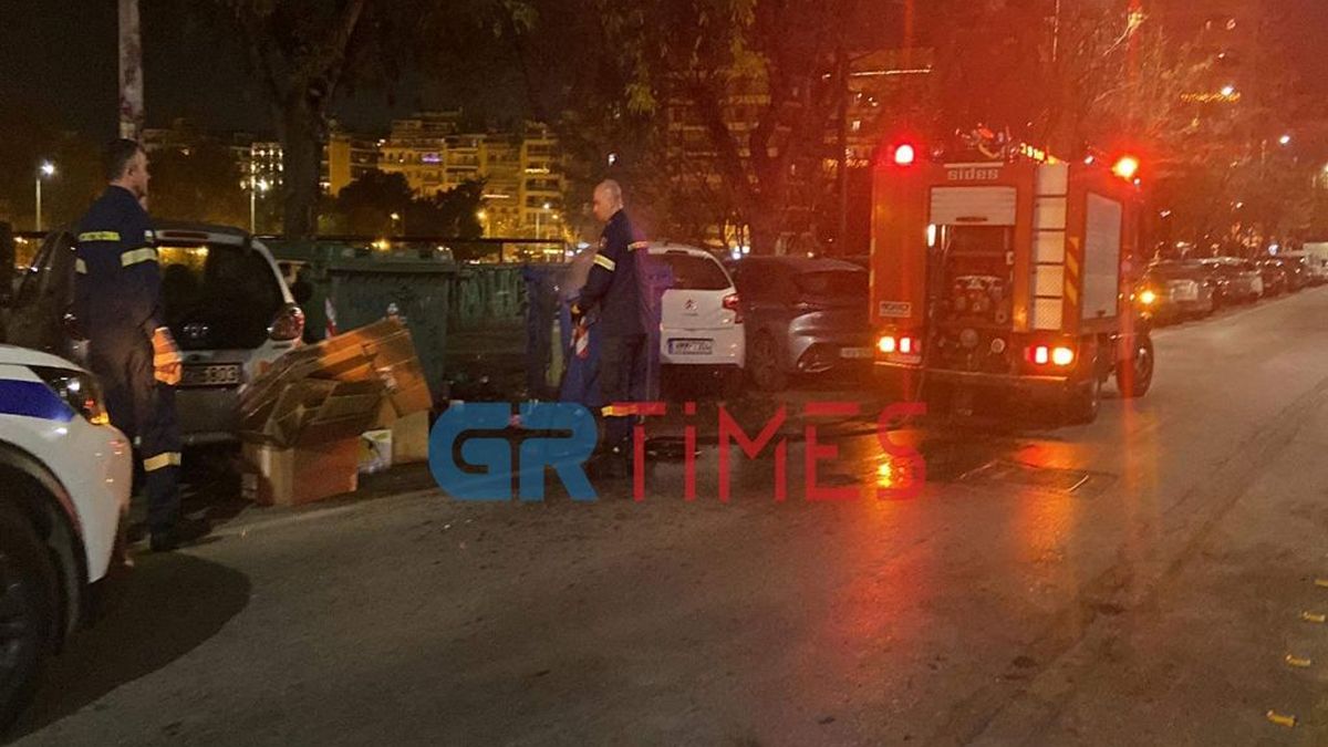 Θεσσαλονίκη: Συναγερμός για φωτιά σε κάδο πλάι σε σταθμευμένα αυτοκίνητα