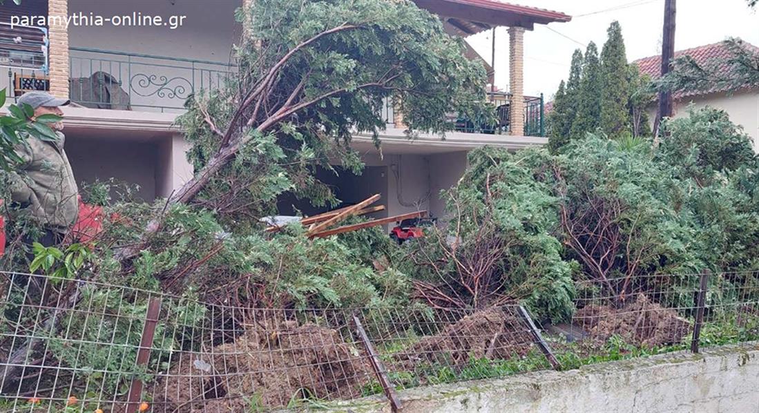 Κακοκαιρία Παραμυθιά καταστροφές