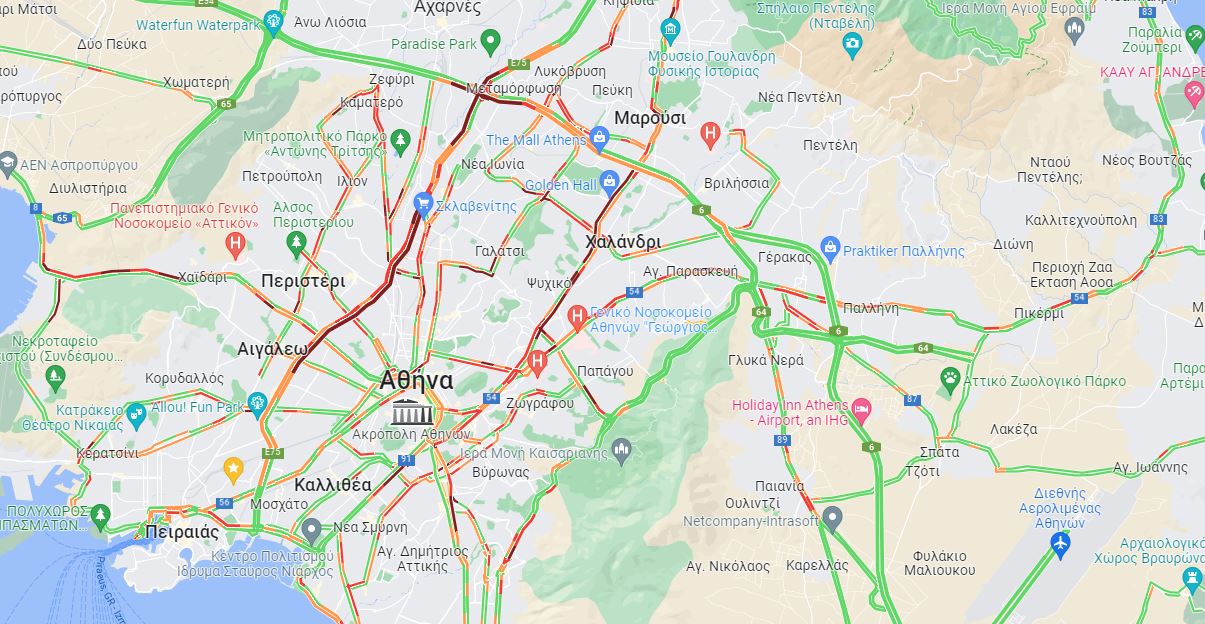 χάρτης της κίνησης