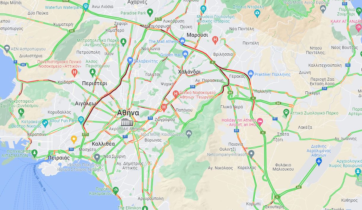 χάρτης κίνησης