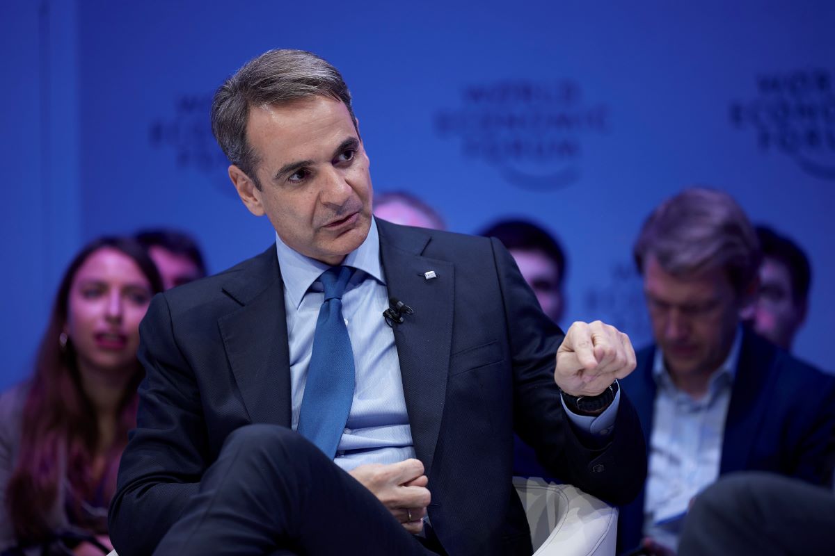 Ο Κυριάκος Μητσοτάκης στο Νταβός