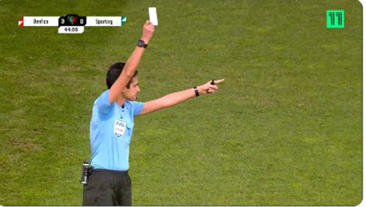 Λευκή κάρτα σε αγώνα ποδοσφαίρου