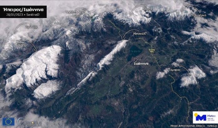 Αξιόλογη χιονοκάλυψη στα ορεινά της ηπειρωτικής χώρας