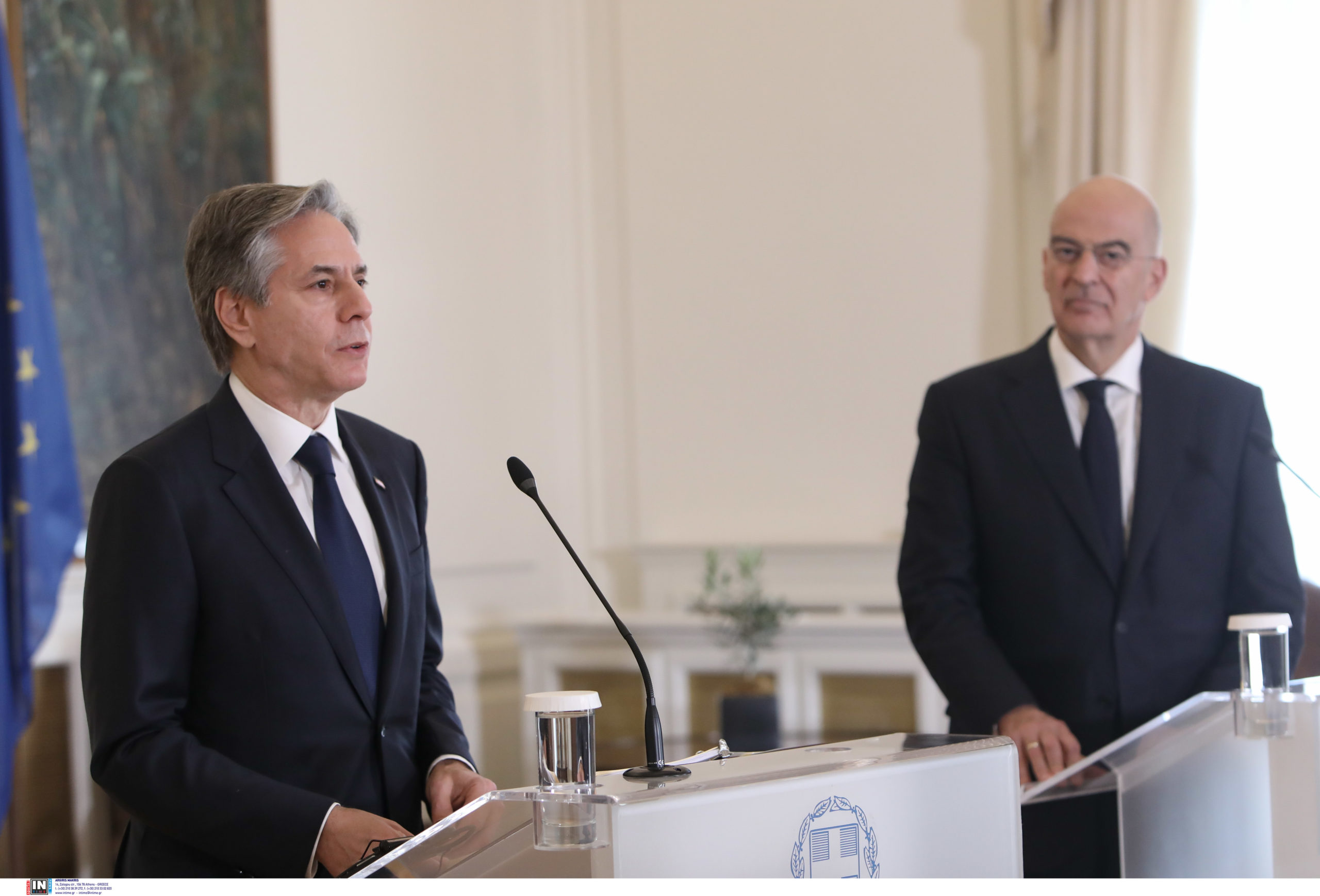 Οι κοινές δηλώσεις Δένδια - Μπλίνκεν