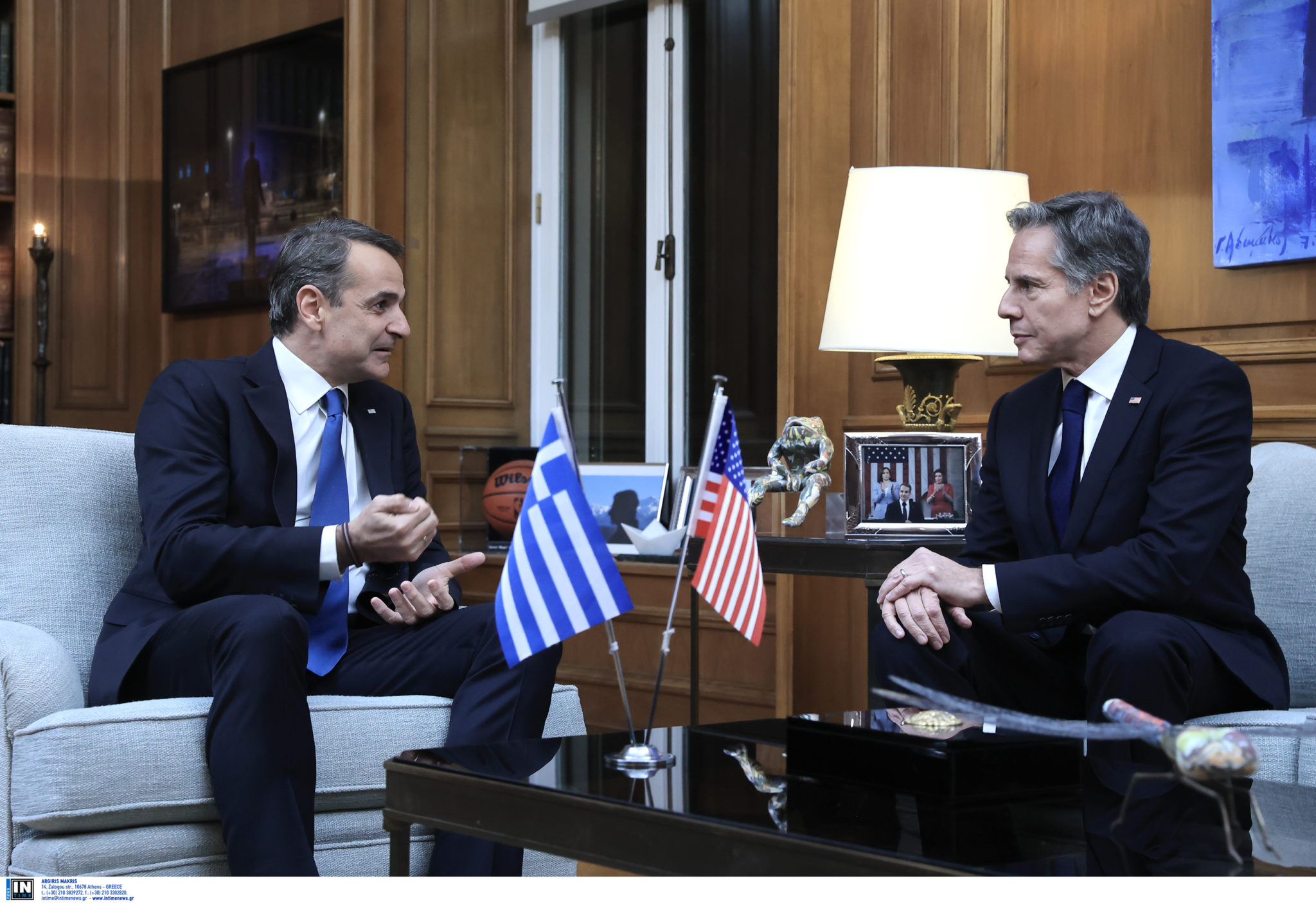 Συνάντηση Μητσοτάκη - Μπλίνκεν