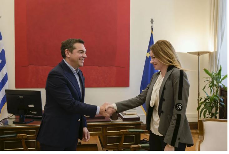 Ο Αλέξης Τσίπρας με την Αγγελική Αδαμοπούλου