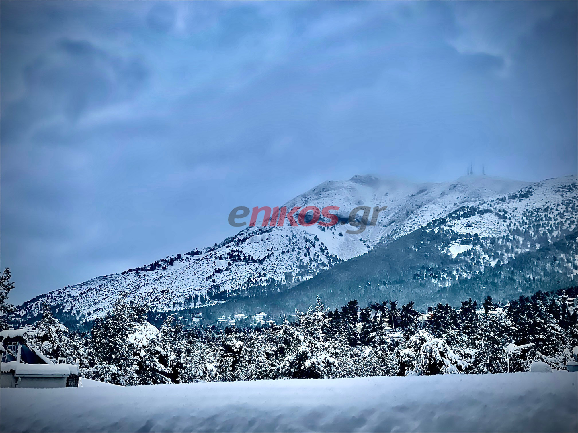 Μαγικές εικόνες από την χιονισμένη Δροσιά – ΦΩΤΟ αναγνώστη