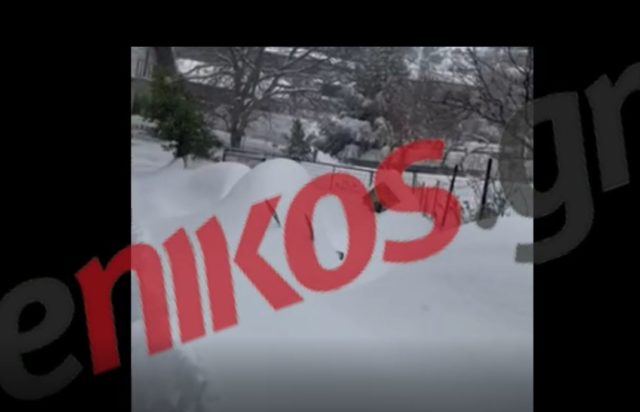 Κακοκαιρία - Χιόνια στην Εύβοια