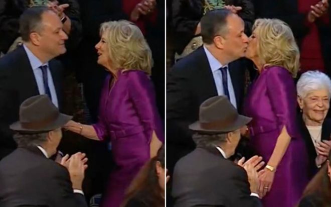 Τζίλ Μπάιντεν φιλί