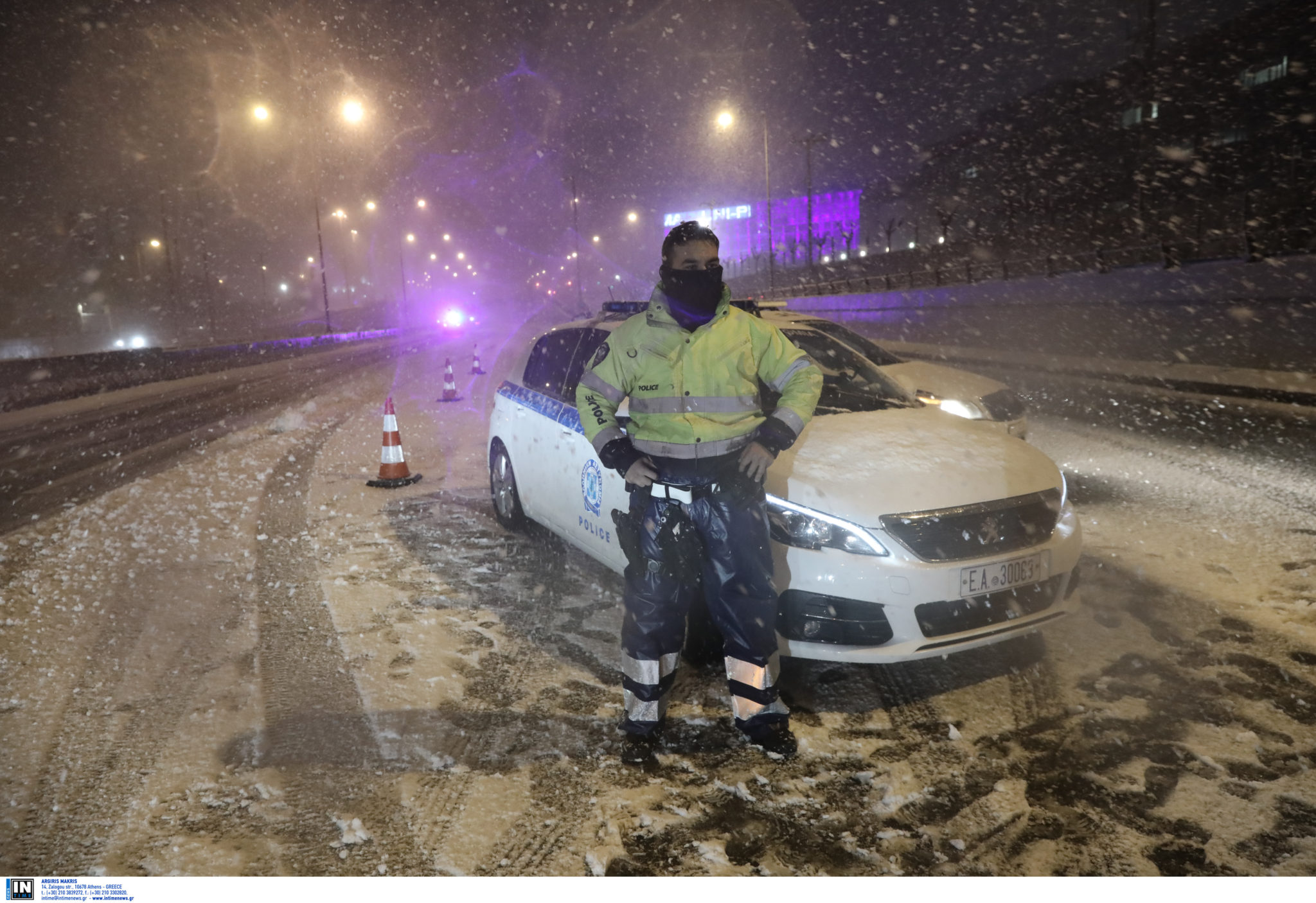 Κακοκαιρία Χιόνια Αστυνομία