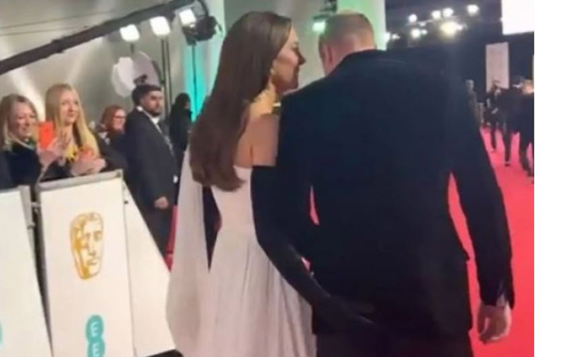 Κέιτ Μίντλετον: Viral το «χούφτωμα» στον πρίγκιπα Ουίλιαμ στο κόκκινο χαλί των BAFTA