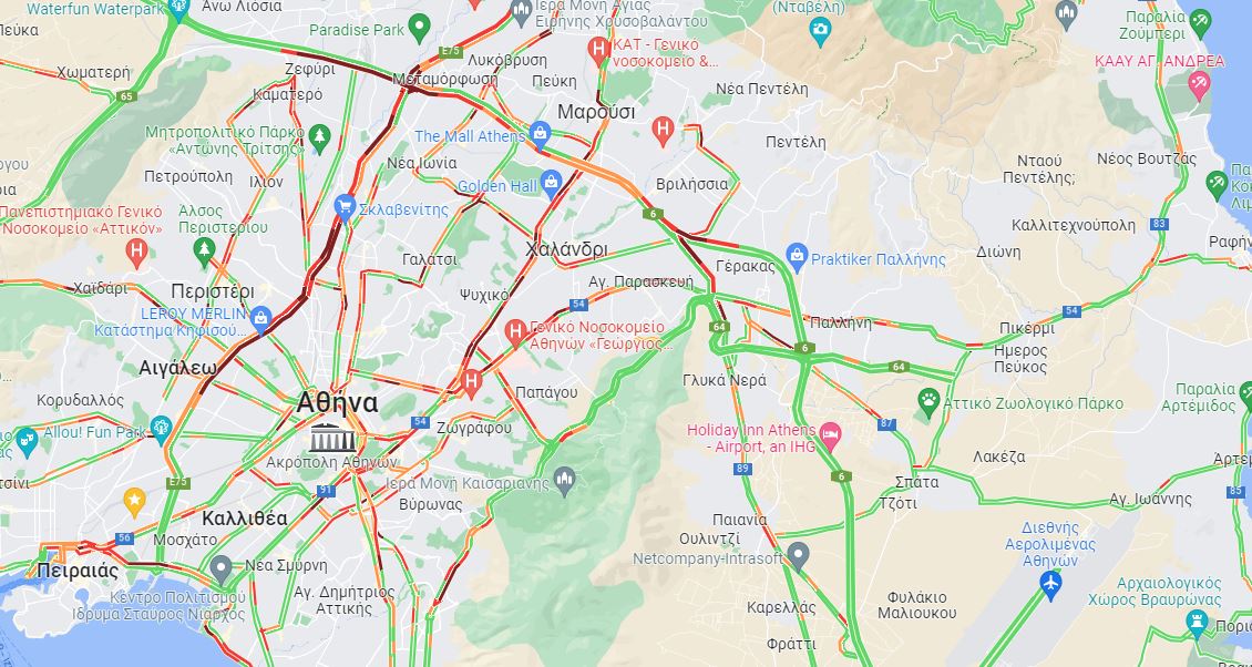 Κίνηση σε πολλούς δρόμους