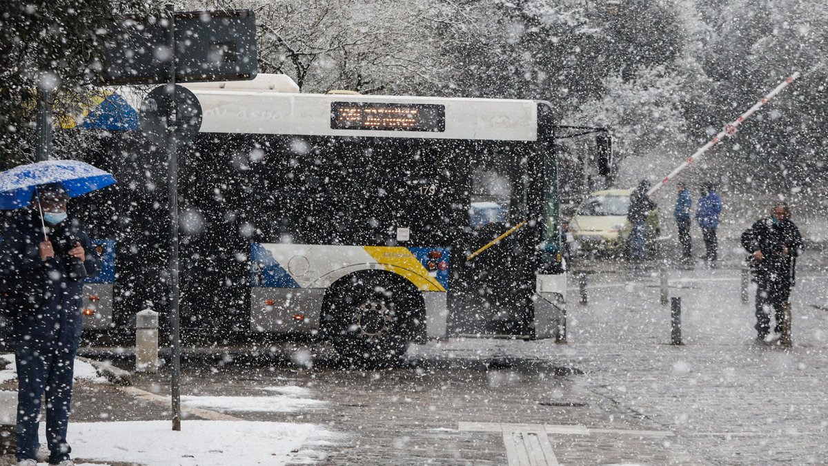λεωφορεία χιόνι κακοκαιρία