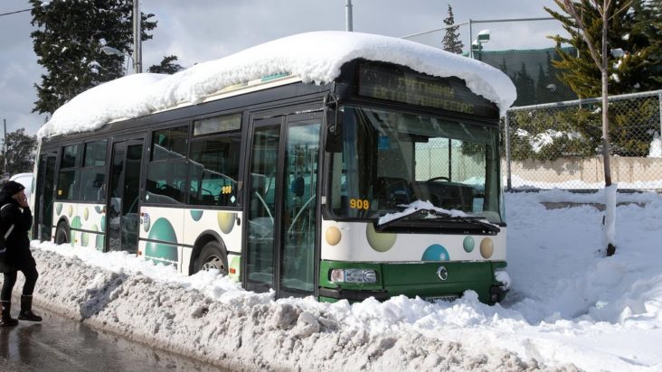 λεωφορεία κακοκαιρία