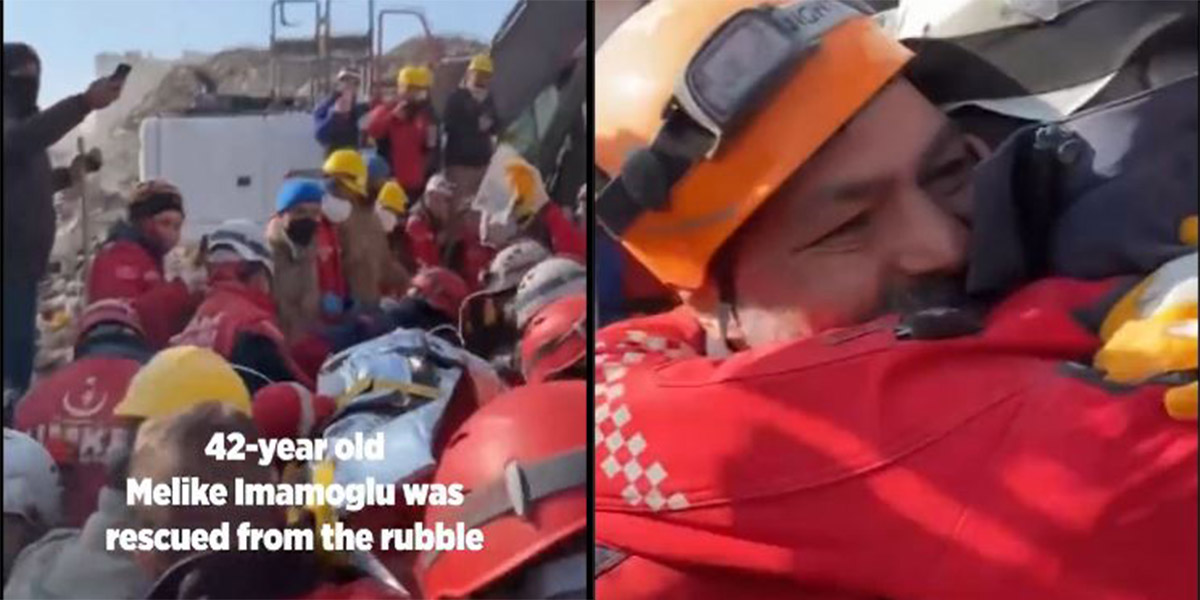 Τουρκία: Η στιγμή που 42χρονη ανασύρεται ζωντανή από τα συντρίμμια – Ξέσπασαν σε κλάματα οι διασώστες