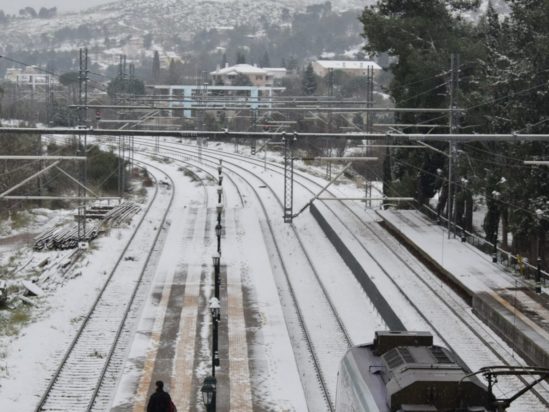 χιόνια τρένο κακοκαιρία