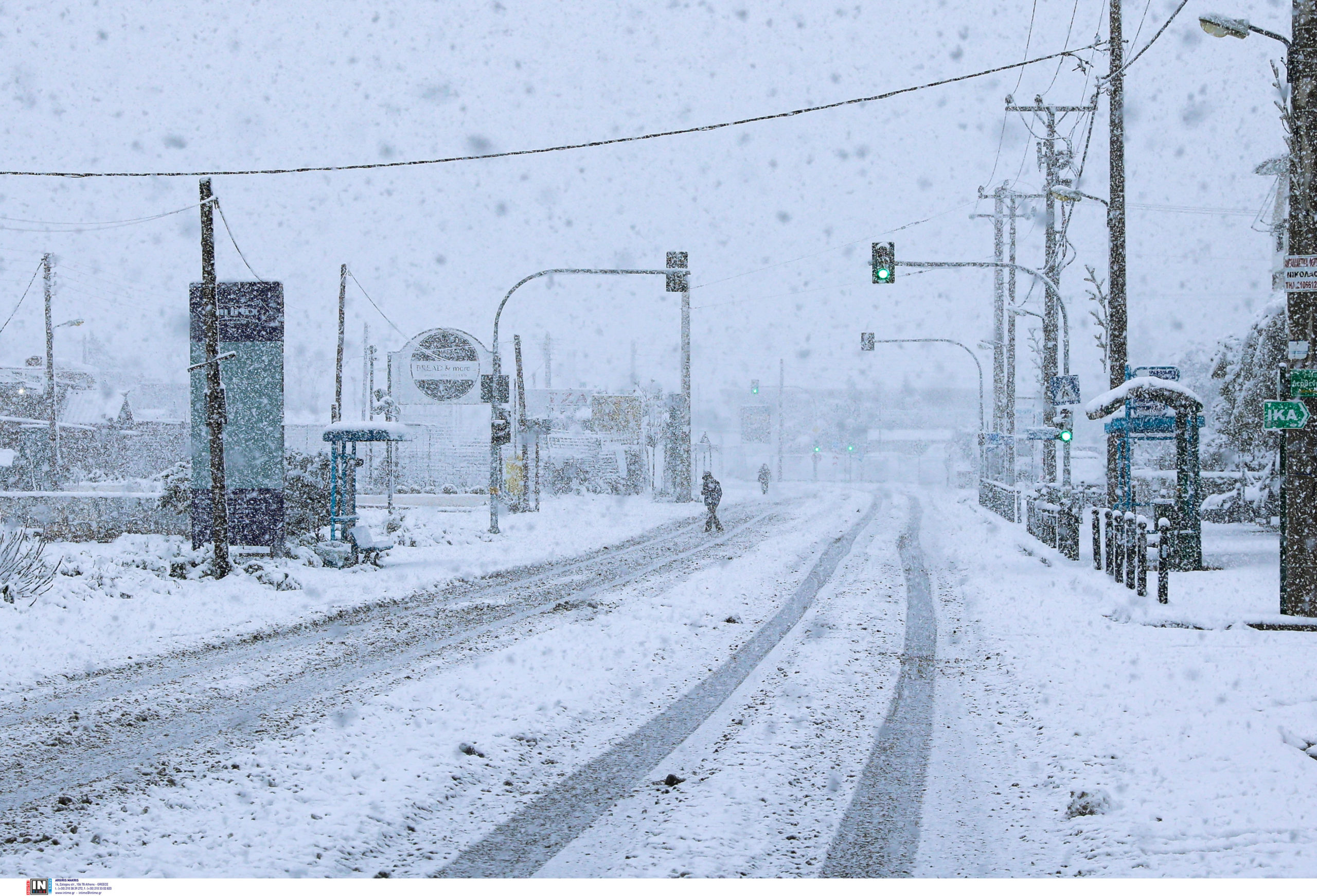 Meteo- Κακοκαιρία «Μπάρμπαρα»: Πυκνή χιονόπτωση και την Τετάρτη – Το εκτιμώμενο ύψος χιονιού σε Αττική, Εύβοια και Στερεά