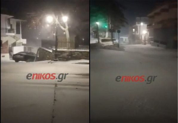 Χιονίζει στην Ελασσόνα