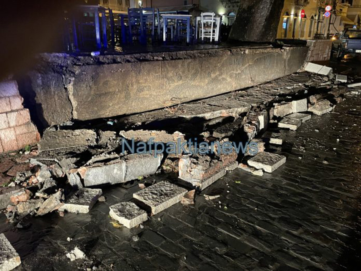 Κακοκαιρία χτύπησε την Ναύπακτο