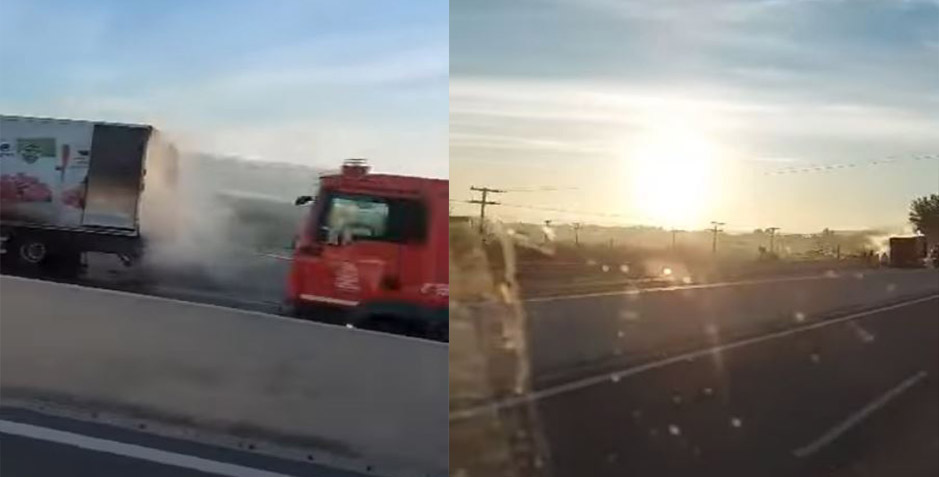 Φωτιά σε φορτηγό στην Πατρών - Κορίνθου