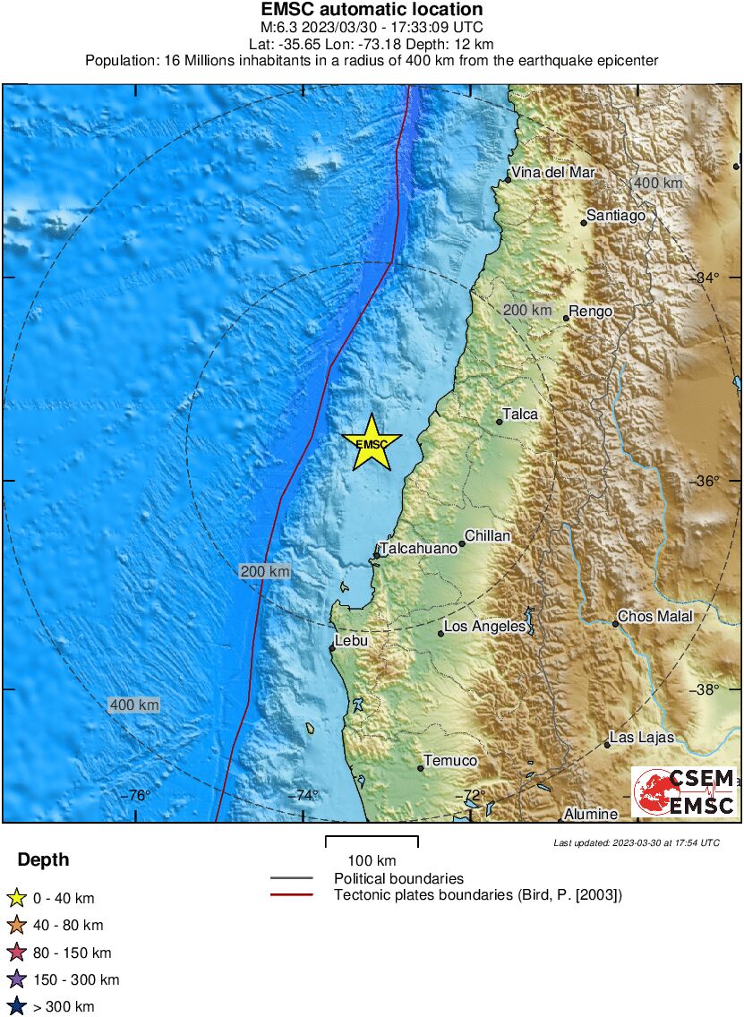 σεισμός Χιλή