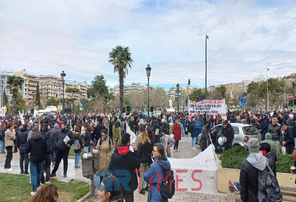 Συγκέντρωση για τα Τέμπη στην Θεσσαλονίκη