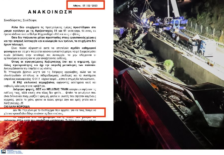 σύγκρουση τρένων Τέμπη