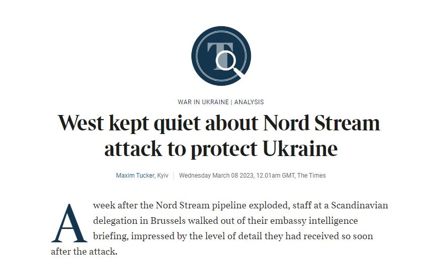 The Times Nord Stream Ουκρανία