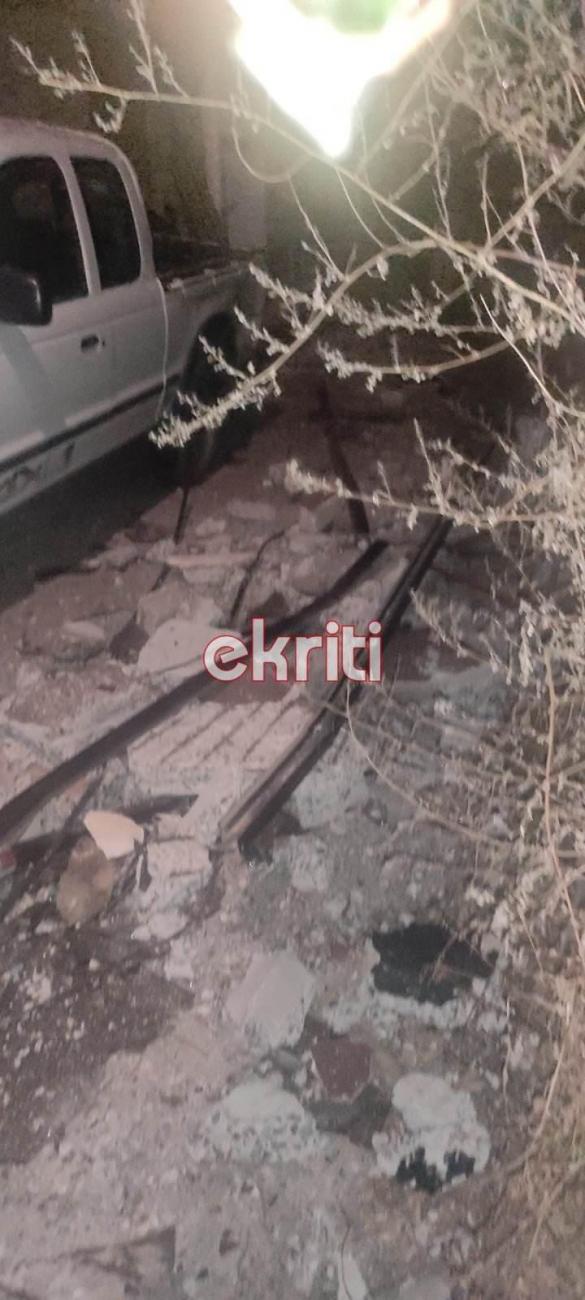 Μεγάλες ζημιές σε μπαλκόνι στην Κρήτη