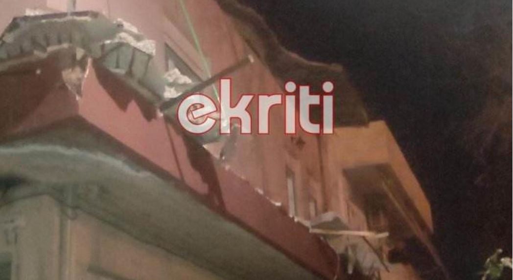 Υλικές ζημιές σε μπαλκόνι στην Κρήτη