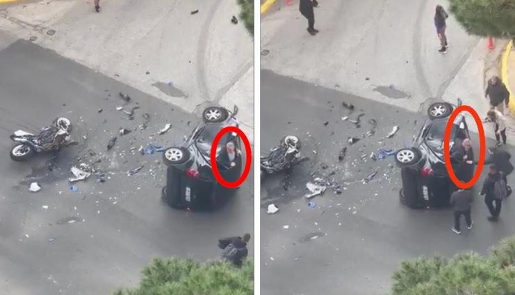 Θανατηφόρο τροχαίο στον Άλιμο: Η στιγμή που ο οδηγός του Smart βγαίνει μόνος του από το αυτοκίνητο – ΒΙΝΤΕΟ