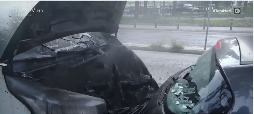 Πεδίο μάχης στου Ζωγράφου - Καμένα οχήματα