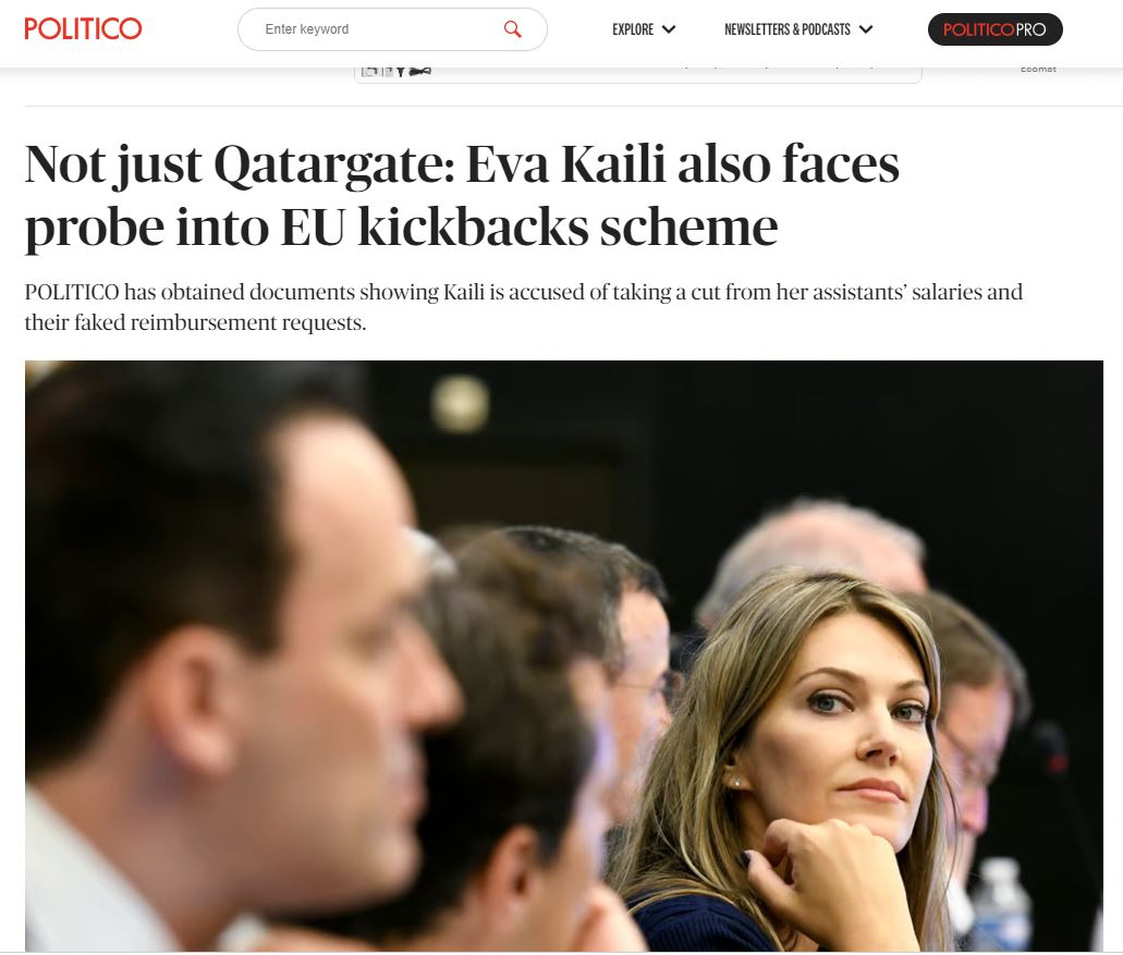 Το δημοσίευμα του Politico για την Εύα Καϊλή
