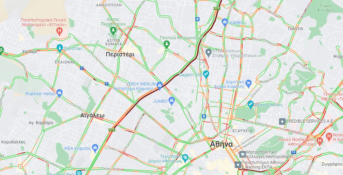 Τροχαίο στον Κηφισό – Μποτιλιάρισμα και στην Αττική Οδό