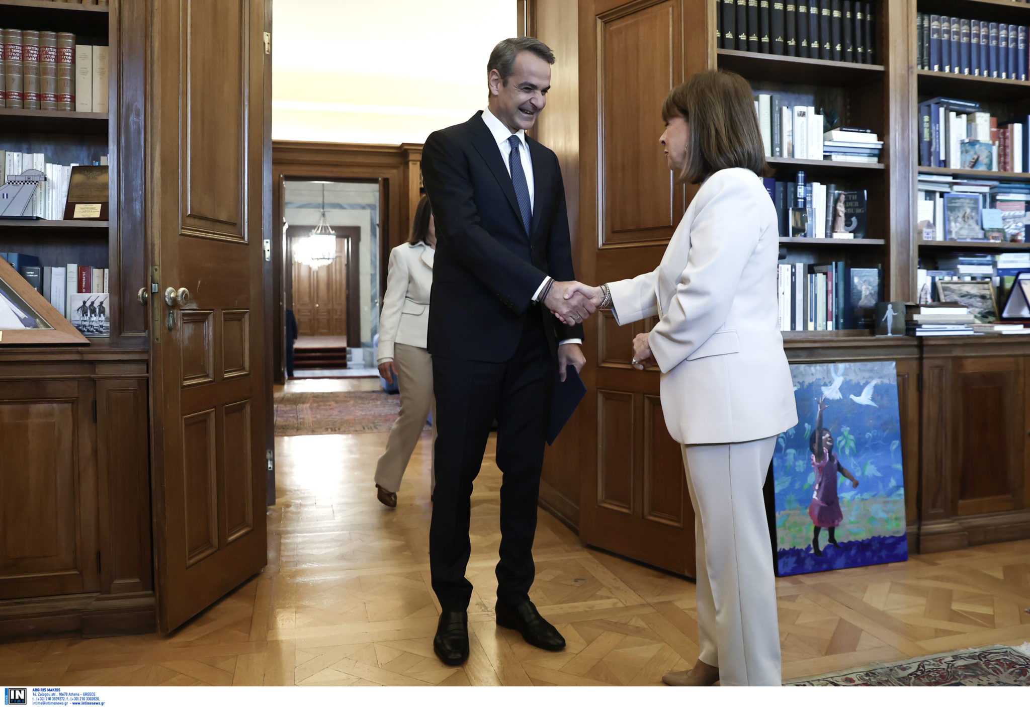 Στην Πρόεδρο της Δημοκρατίας ο Κυριάκος Μητσοτάκης