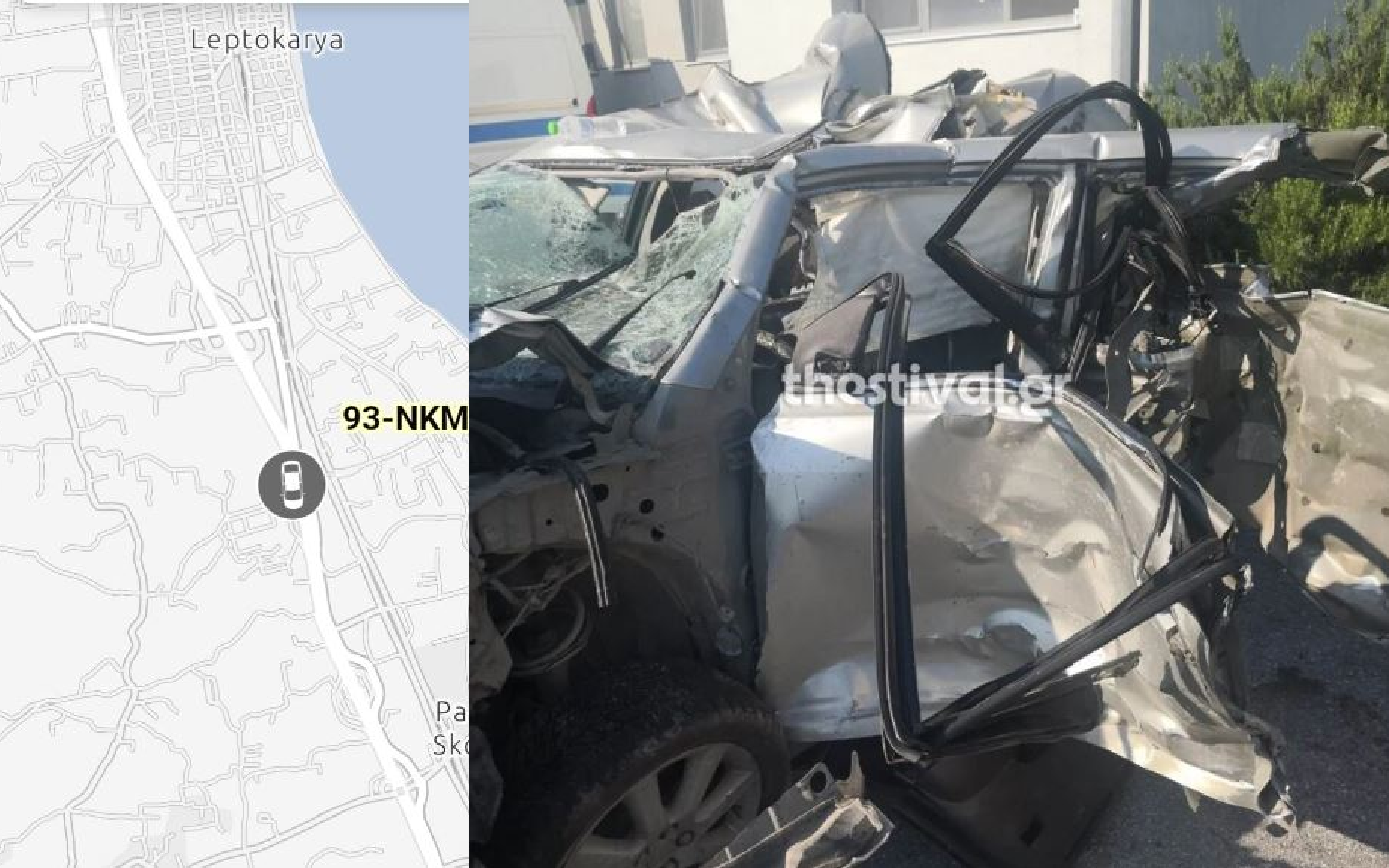 Τροχαίο στον Πλαταμώνα: Σε κρίσιμη κατάσταση δύο τραυματίες – Άμορφη μάζα το αυτοκίνητο που επέβαινε ο 19χρονος