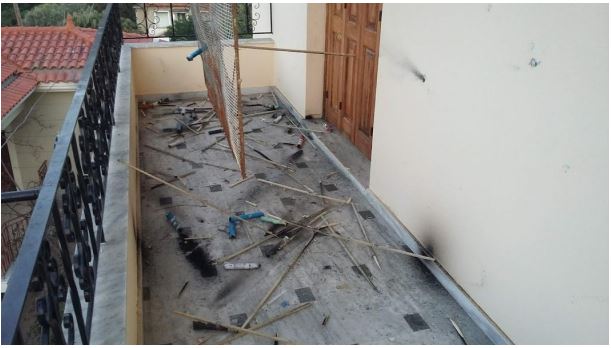 Ζημιές από ρουκετοπόλεμο στην Χίο