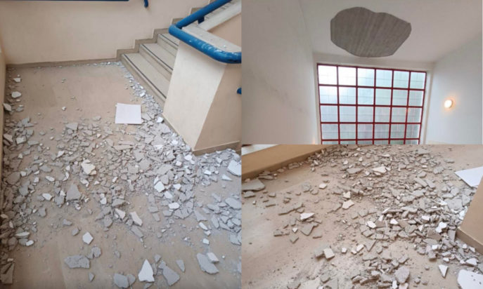 Πτώση σοβάδων σε σχολείο στον Βόλο