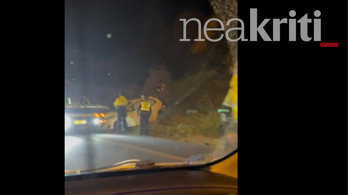Ηράκλειο: Νέο τροχαίο στον ΒΟΑΚ – Αυτοκίνητο ξέφυγε της πορείας του και ανετράπη