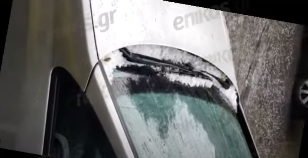 Λέσβος: Χαλάζι στην Μυτιλήνη