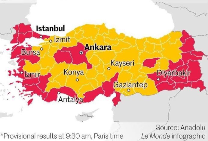 Σάλος με τον χάρτη της Le Monde που δείχνει ελληνικά νησιά να έχουν ψηφίσει Κιλιτσντάρογλου – Η αντίδραση του ΥΠΕΞ