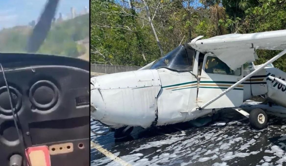 Παναμάς: Βίντεο από το πιλοτήριο αεροσκάφους – Η τρομακτική αναγκαστική προσγείωση του Cessna Skyhawk