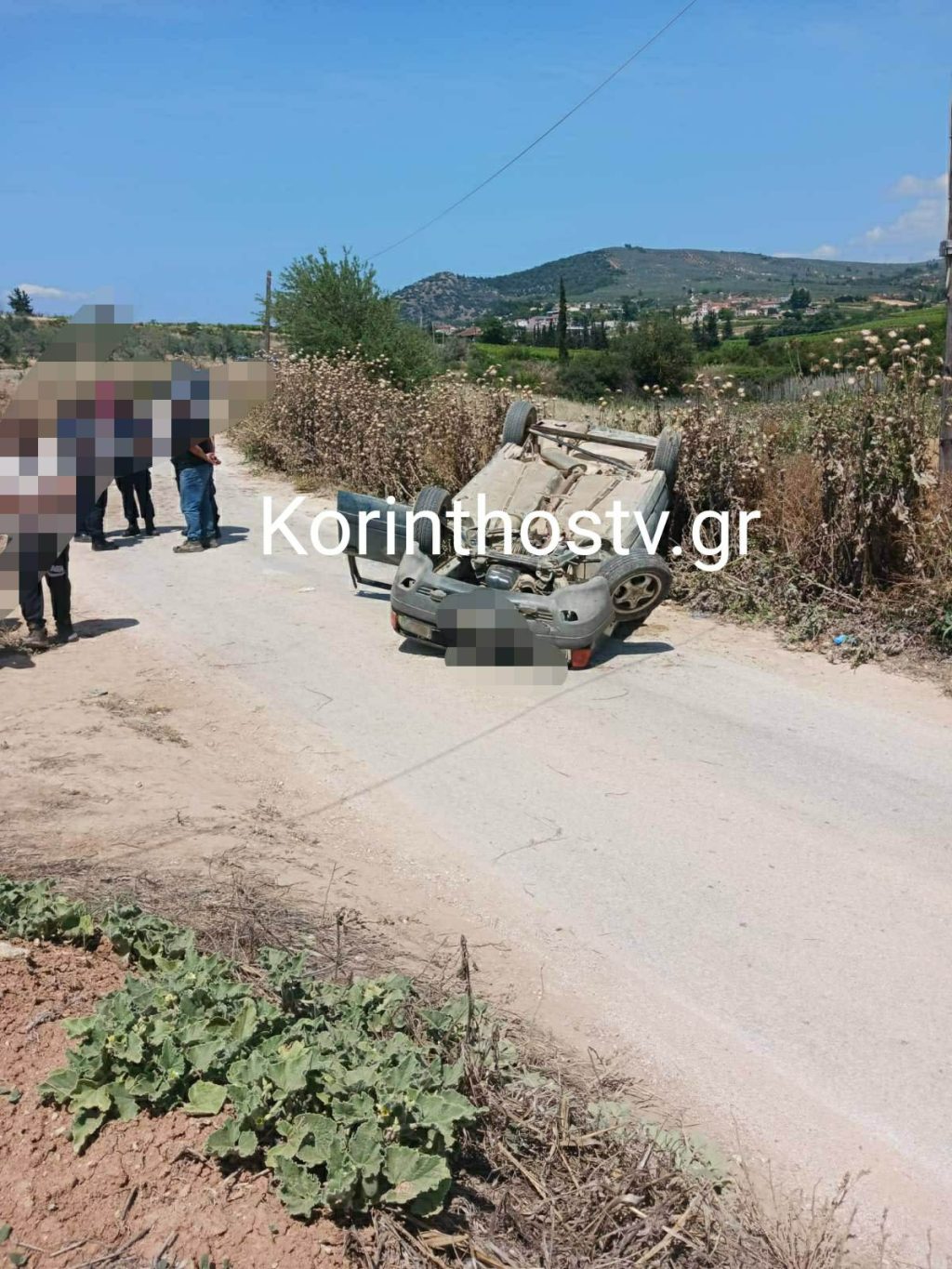 Εκτροπή και ανατροπή αυτοκινήτου στην Κόρινθο – Νεκρός ο οδηγός