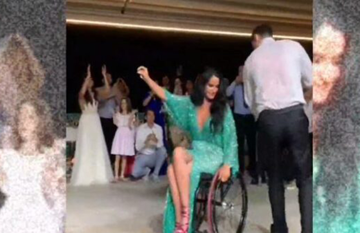 Η Ποθητή Κυνηγοπούλου χόρεψε μπάλο στον γάμο του αδελφού της από το αναπηρικό αμαξίδιο και αποθεώθηκε – ΒΙΝΤΕΟ