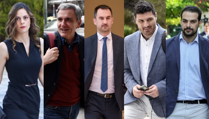 Έφη Αχτσιόγλου, Ευκλείδης Τσακαλώτος, Αλέξης Χαρίτσης, Διονύσης Τεμπονέρας, Γαβριήλ Σακελλαρίδης