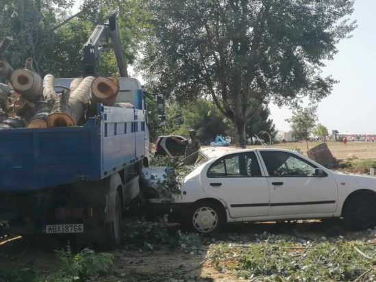 Ζημιές από το μπουρίνι στην Καβάλα